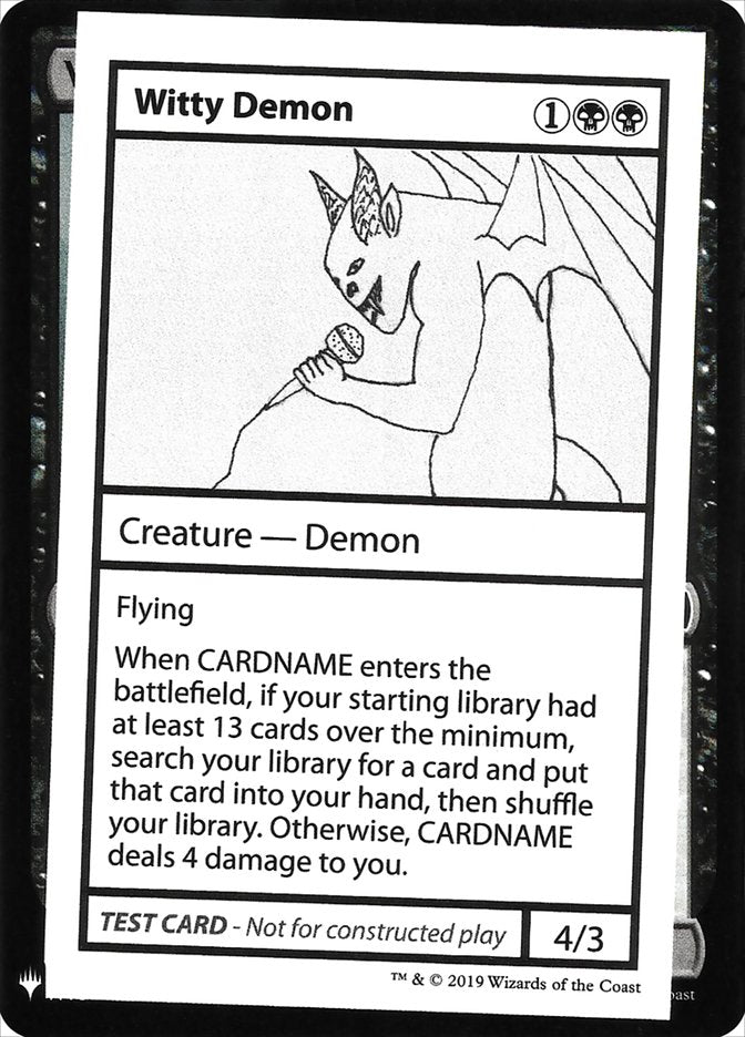 Witty Demon [Mystery Booster Playtest Cards] | Yard's Games Ltd