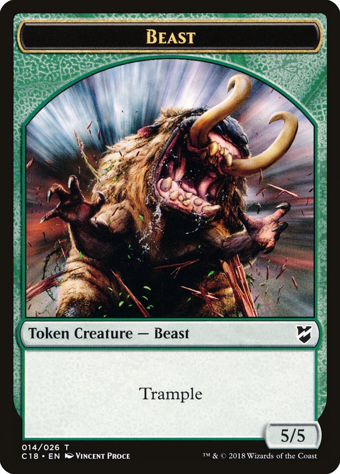 Beast Token (014/026) [Commander 2018 Tokens] | Yard's Games Ltd