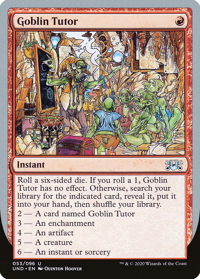 Goblin Tutor [Unsanctioned] | Yard's Games Ltd