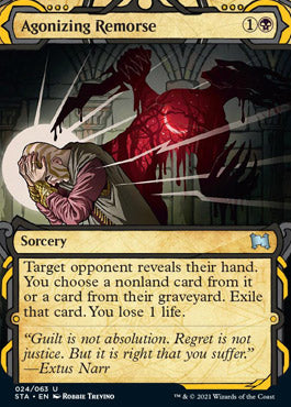 Agonizing Remorse (Foil Etched) [Strixhaven: School of Mages Mystical Archive] | Yard's Games Ltd