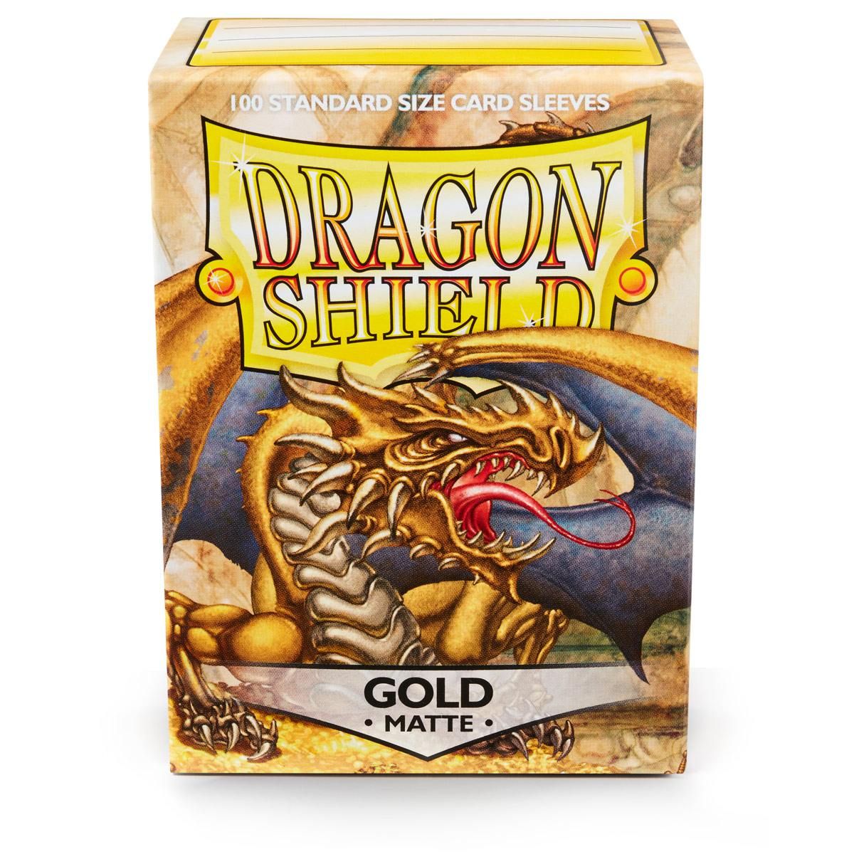 Dragon Shield: Standard 100ct Sleeves - Gold (Matte) | Yard's Games Ltd