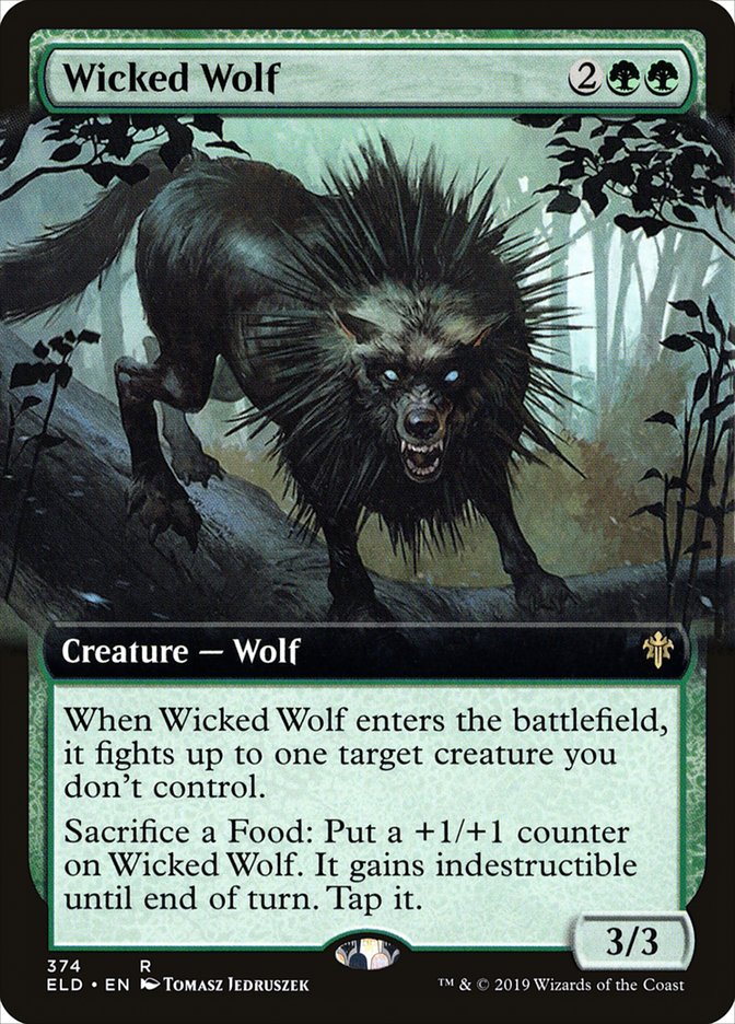 Wicked Wolf (Extended Art) [Throne of Eldraine] | Yard's Games Ltd