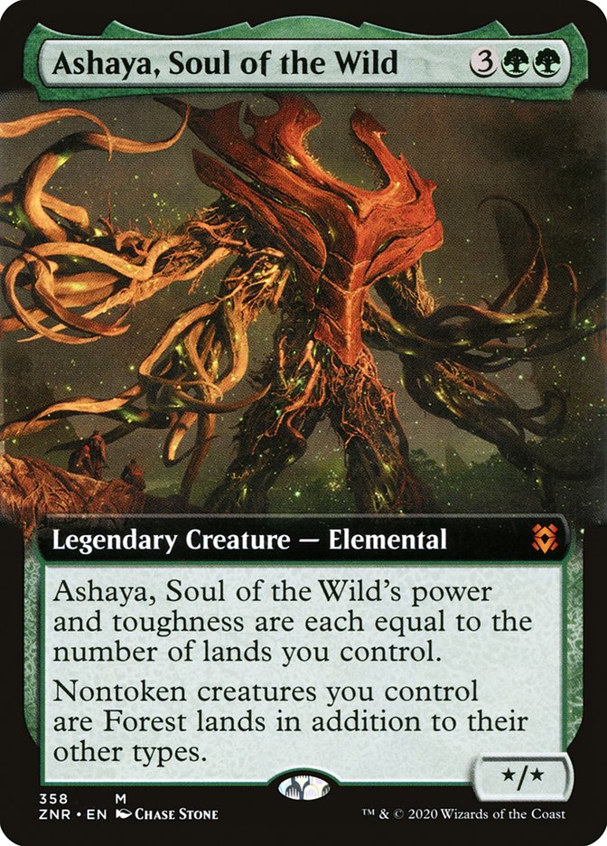 Ashaya, Soul of the Wild (Extended Art) [Zendikar Rising] | Yard's Games Ltd