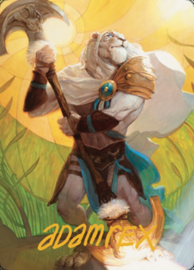 Ajani, Sleeper Agent Art Card (Gold-Stamped Signature) [Dominaria United Art Series] | Yard's Games Ltd