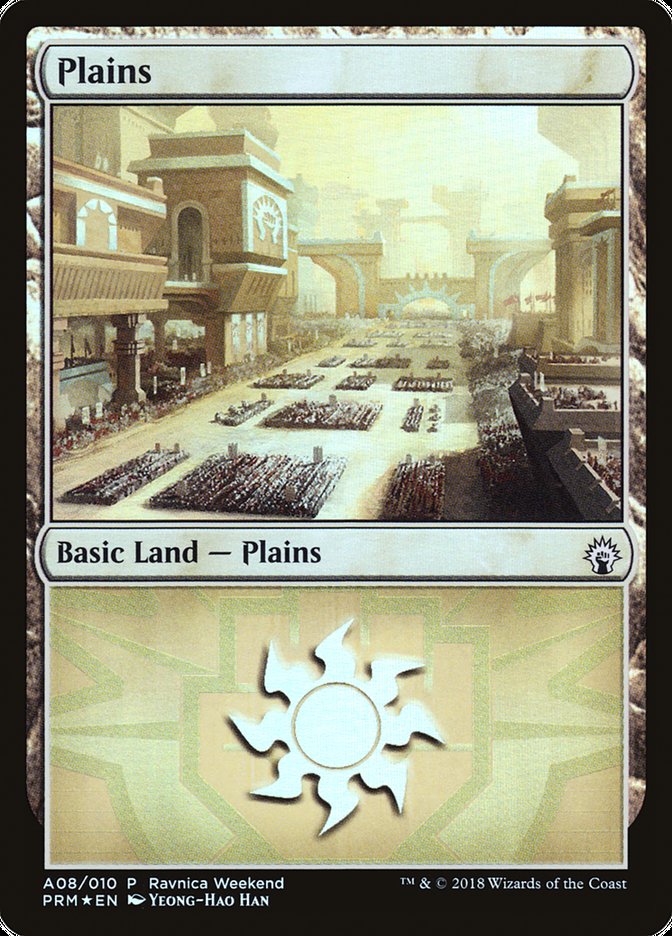 Plains (A08) [Ravnica Allegiance Ravnica Weekend] | Yard's Games Ltd