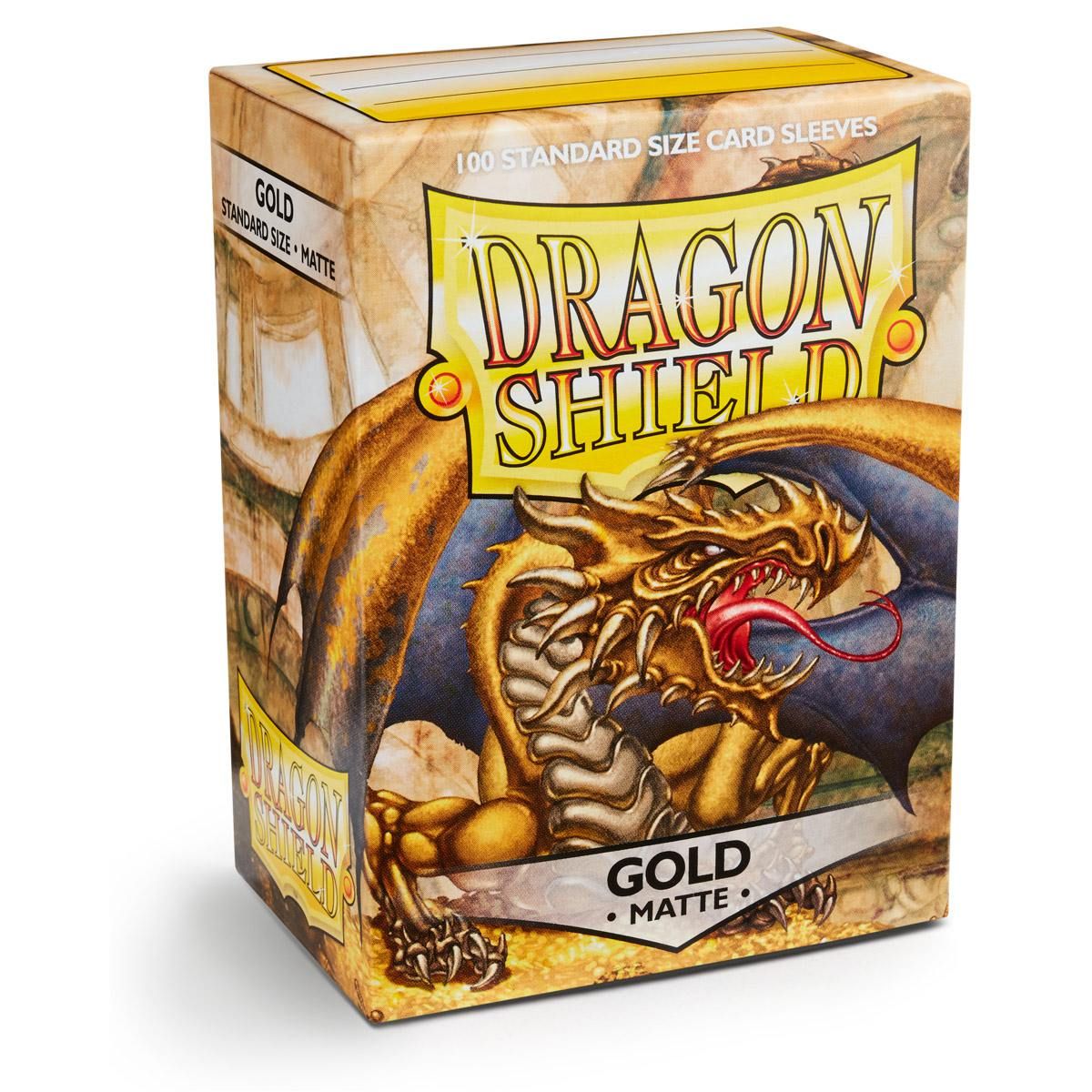 Dragon Shield: Standard 100ct Sleeves - Gold (Matte) | Yard's Games Ltd