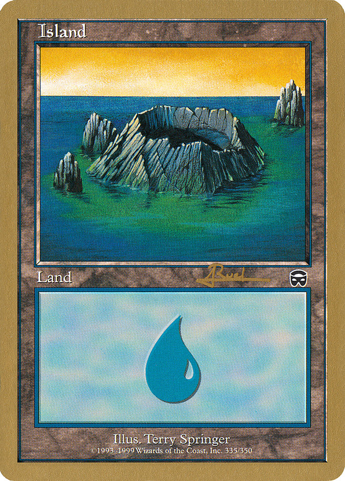 Island (335) (Antoine Ruel) [World Championship Decks 2001] | Yard's Games Ltd