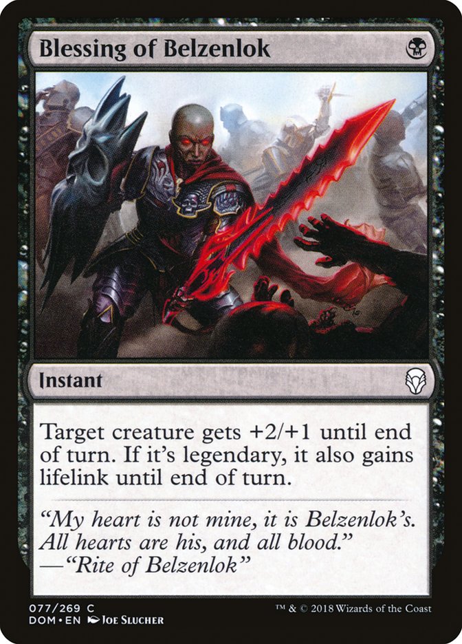 Blessing of Belzenlok [Dominaria] | Yard's Games Ltd