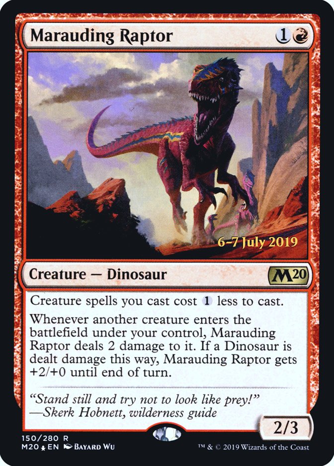 Marauding Raptor [Core Set 2020 Prerelease Promos] | Yard's Games Ltd