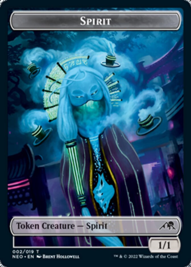 Spirit Token (002) [Kamigawa: Neon Dynasty Tokens] | Yard's Games Ltd