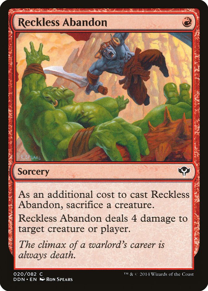 Reckless Abandon [Duel Decks: Speed vs. Cunning] | Yard's Games Ltd