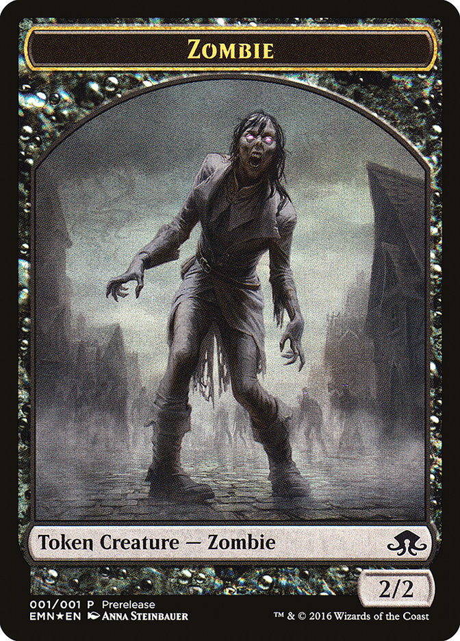 Zombie // Zombie Double-Sided Token [Eldritch Moon Prerelease Promos] | Yard's Games Ltd