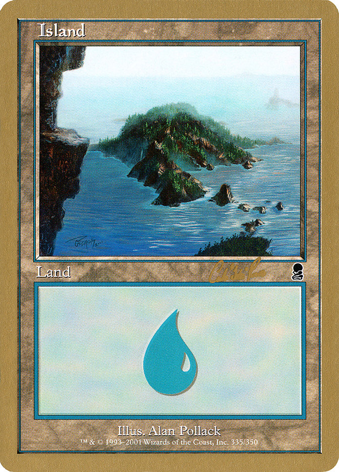 Island (cr335) (Carlos Romao) [World Championship Decks 2002] | Yard's Games Ltd