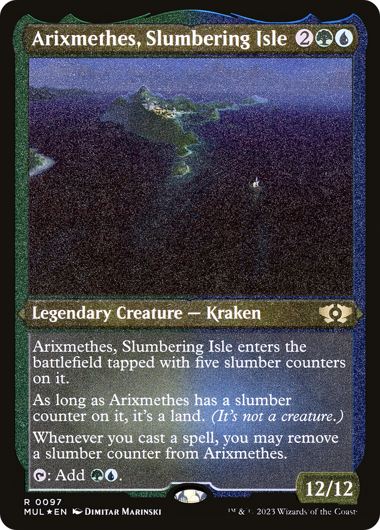 Arixmethes, Slumbering Isle (Foil Etched) [Multiverse Legends] | Yard's Games Ltd