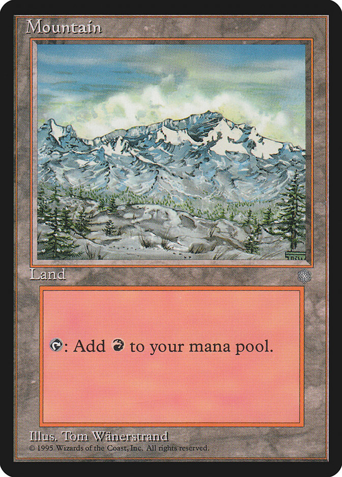 Mountain (Trees Visible / Signature on Right) [Ice Age] | Yard's Games Ltd