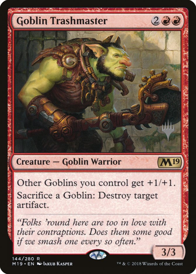 Goblin Trashmaster (Promo Pack) [Core Set 2019 Promos] | Yard's Games Ltd