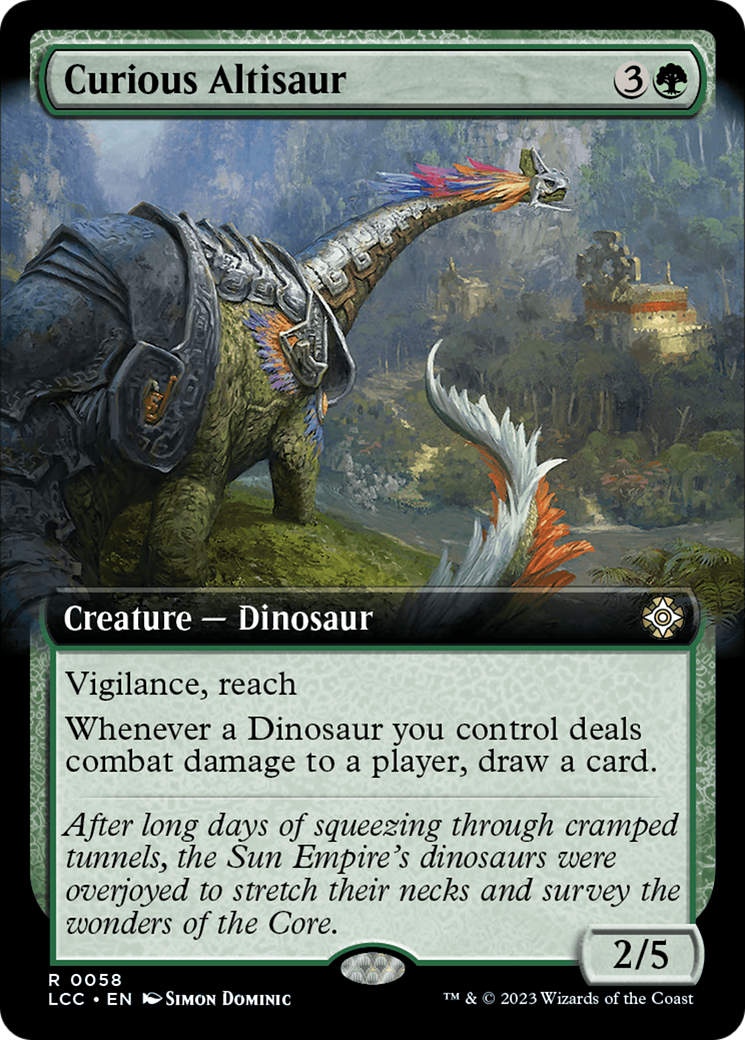 Curious Altisaur (Extended Art) [The Lost Caverns of Ixalan Commander] | Yard's Games Ltd