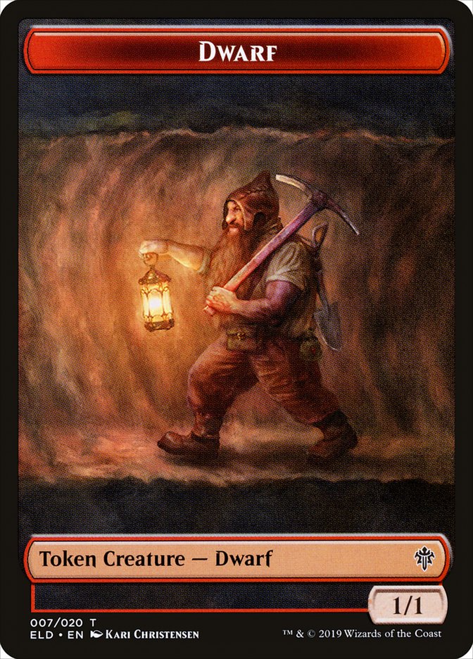 Dwarf Token [Throne of Eldraine Tokens] | Yard's Games Ltd