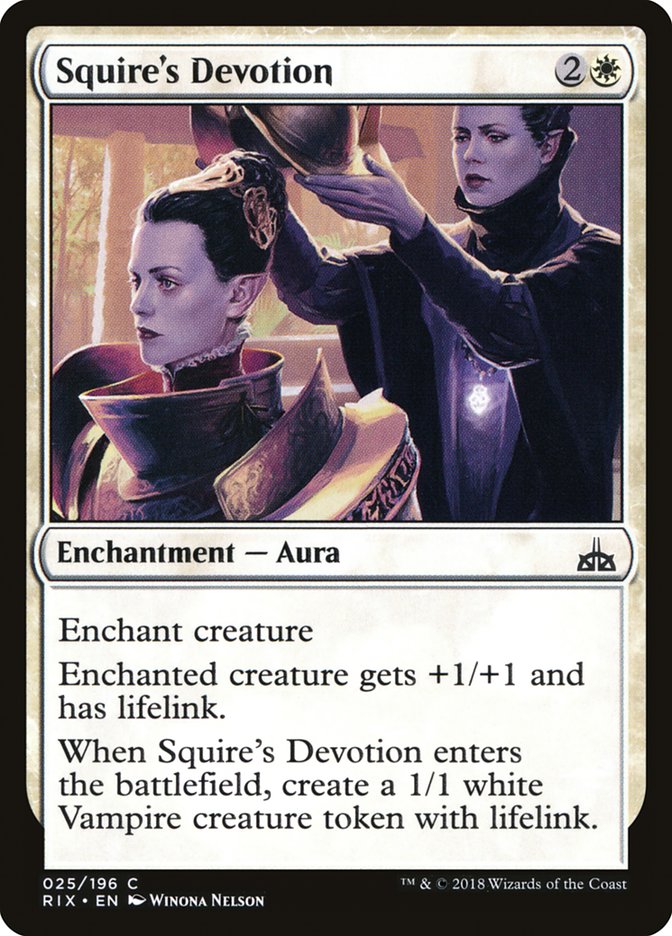 Squire's Devotion [Rivals of Ixalan] | Yard's Games Ltd