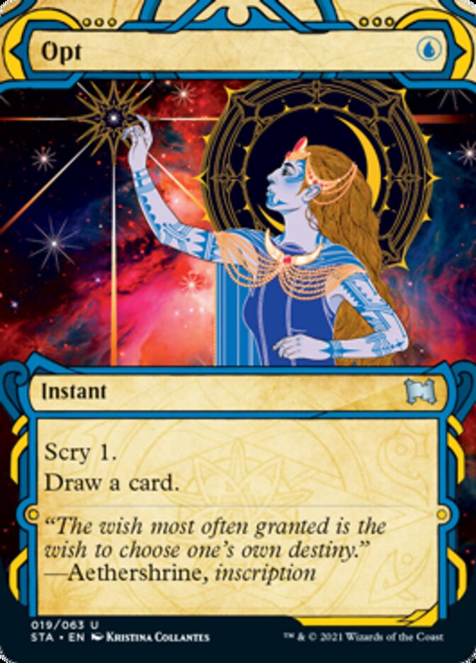 Opt (Foil Etched) [Strixhaven: School of Mages Mystical Archive] | Yard's Games Ltd