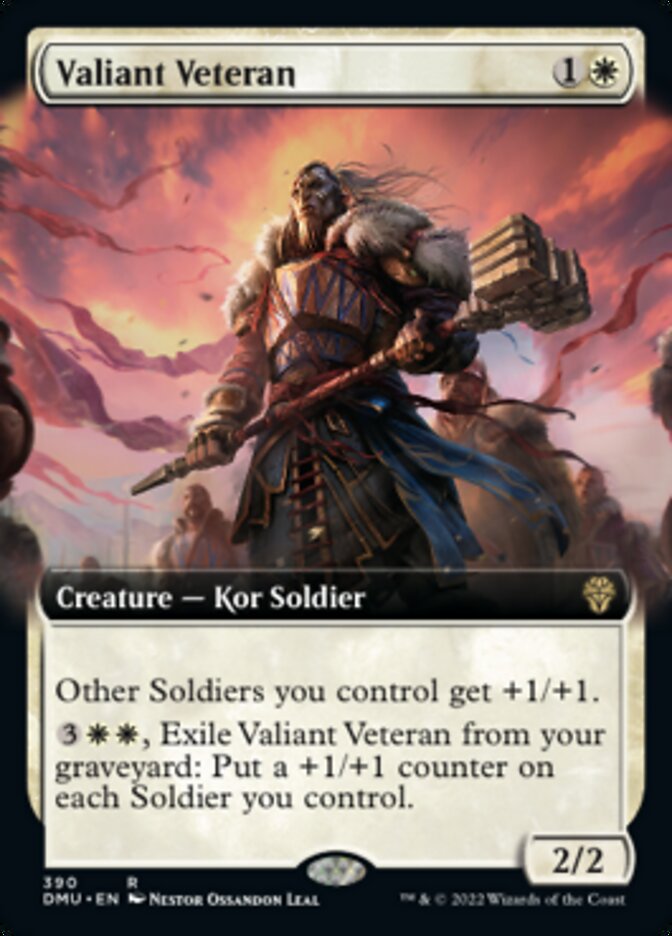 Valiant Veteran (Extended Art) [Dominaria United] | Yard's Games Ltd