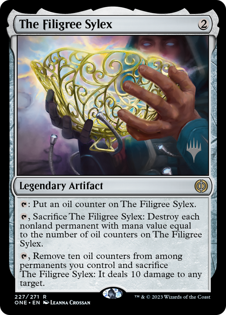 The Filigree Sylex (Promo Pack) [Phyrexia: All Will Be One Promos] | Yard's Games Ltd