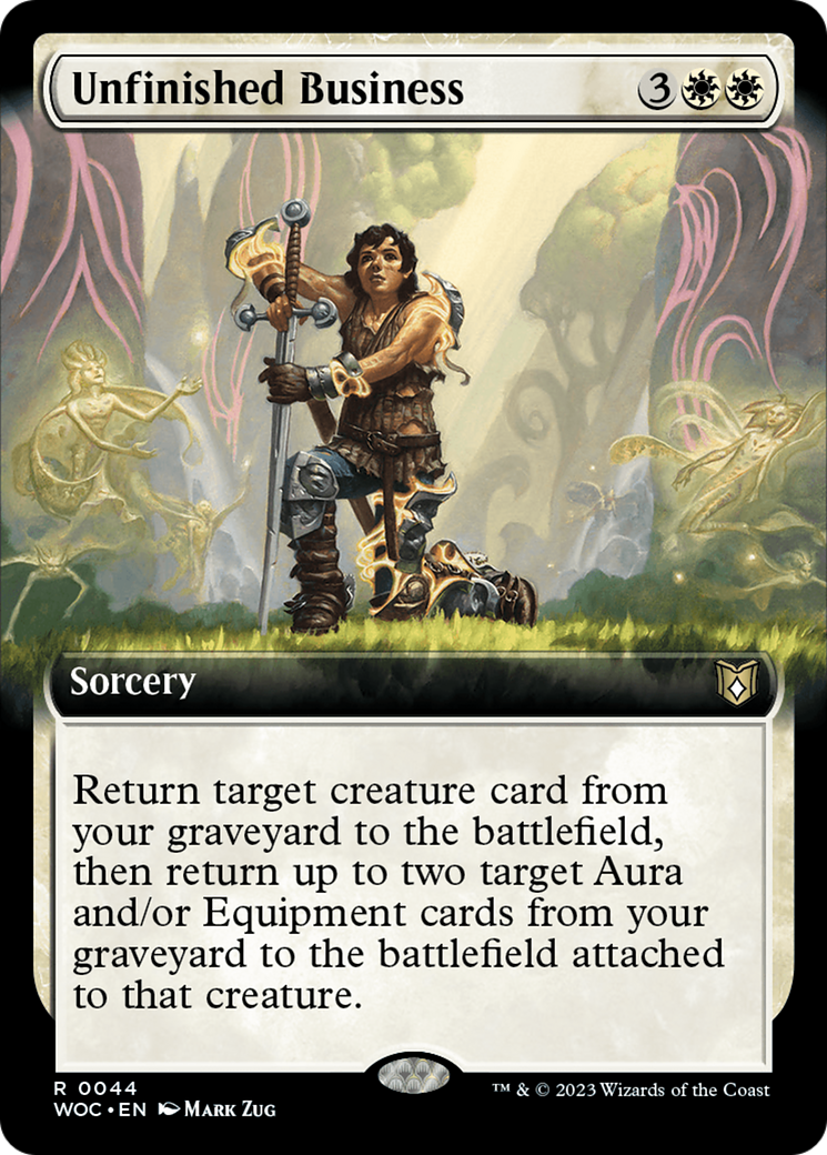 Unfinished Business (Extended Art) [Wilds of Eldraine Commander] | Yard's Games Ltd