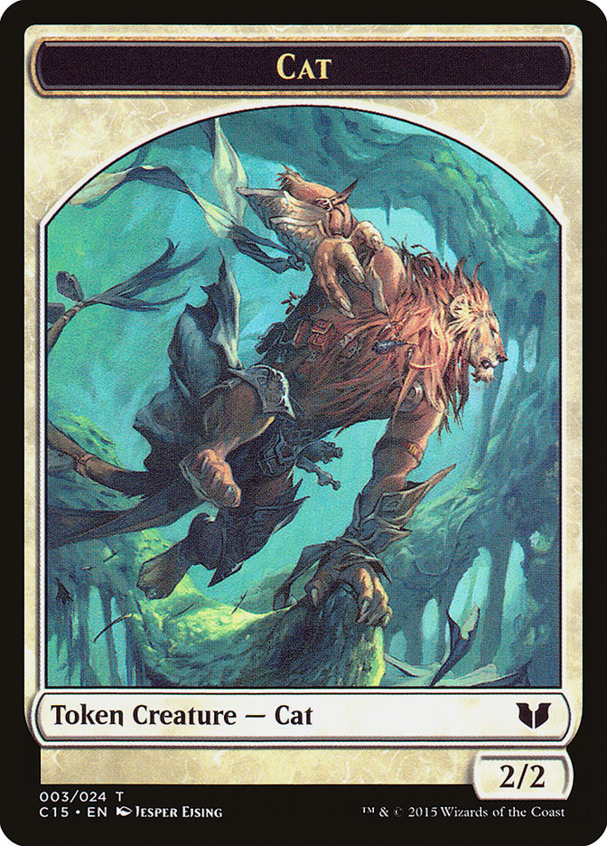 Spirit (023) // Cat Double-Sided Token [Commander 2015 Tokens] | Yard's Games Ltd