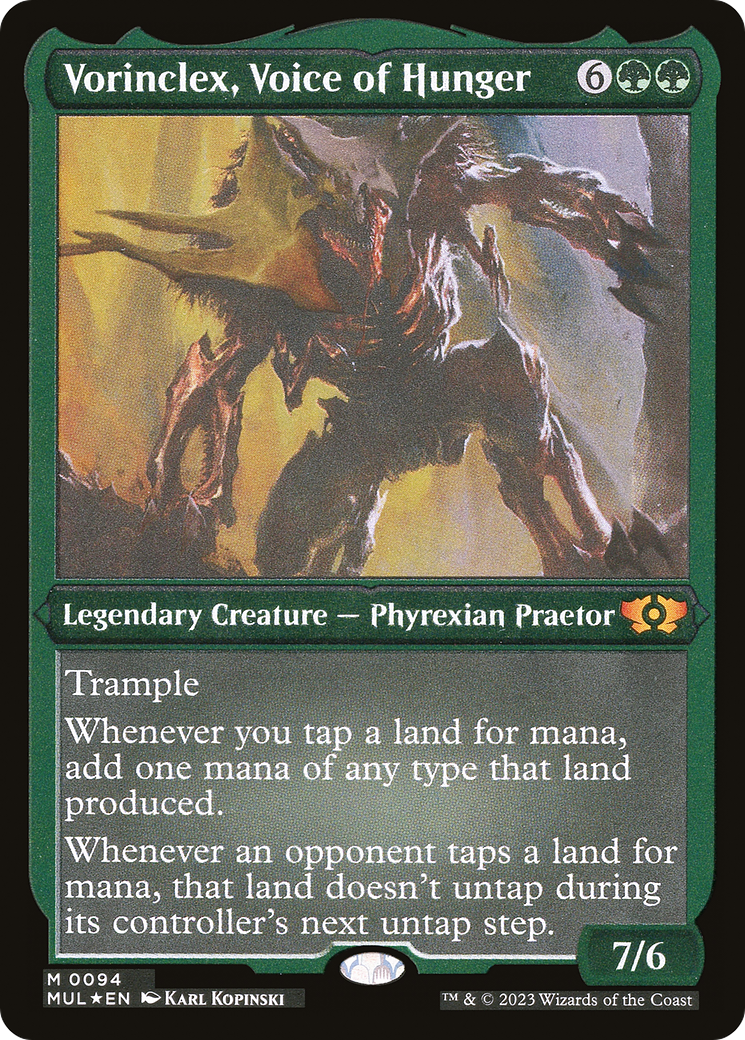 Vorinclex, Voice of Hunger (Foil Etched) [Multiverse Legends] | Yard's Games Ltd