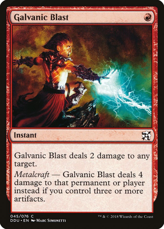 Galvanic Blast [Duel Decks: Elves vs. Inventors] | Yard's Games Ltd