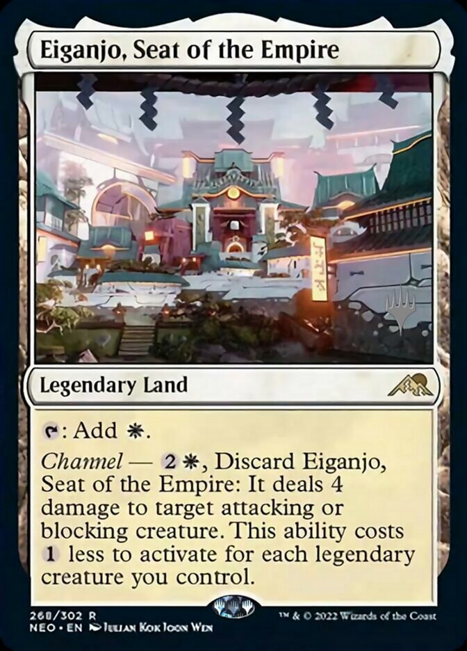 Eiganjo, Seat of the Empire (Promo Pack) [Kamigawa: Neon Dynasty Promos] | Yard's Games Ltd