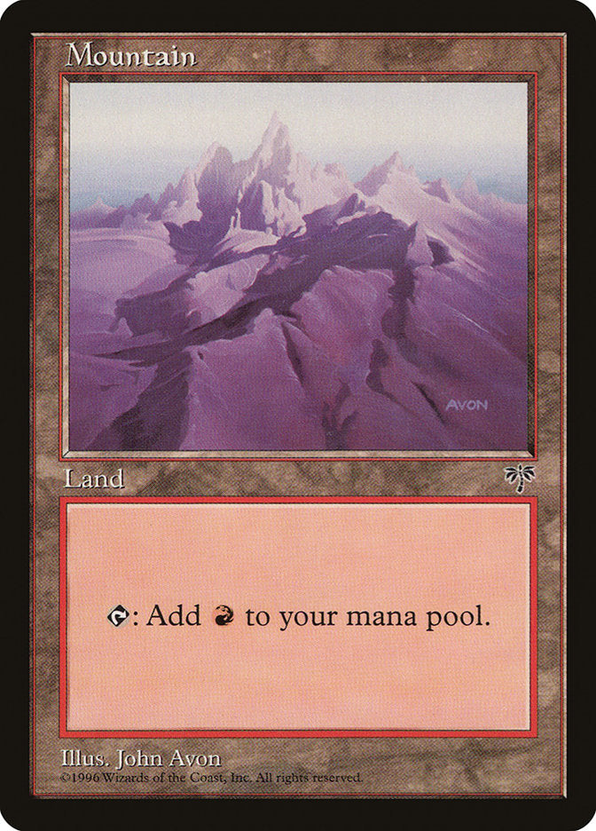 Mountain (Purple Signature) [Mirage] | Yard's Games Ltd