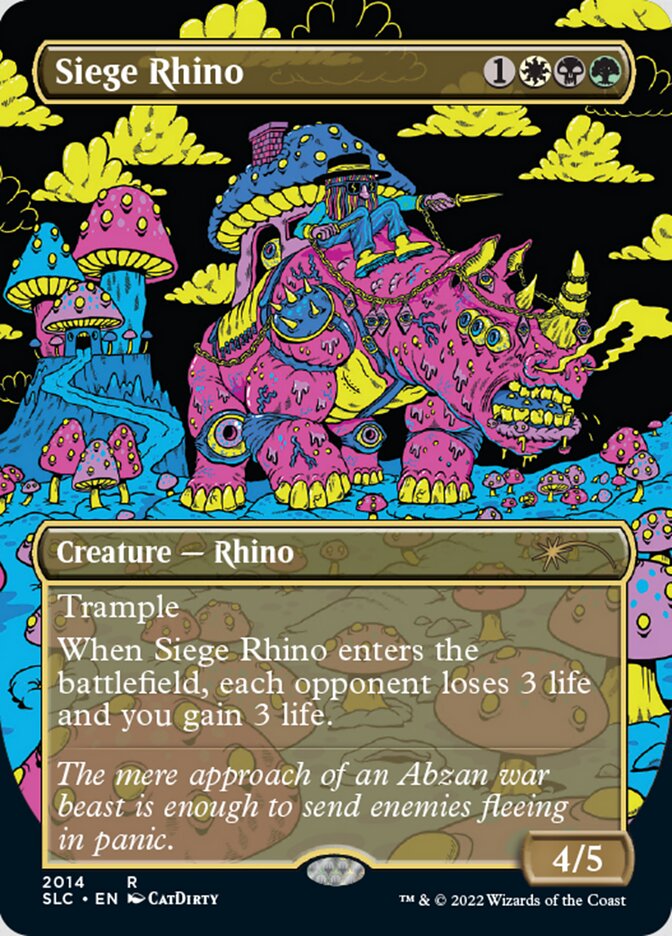 Siege Rhino (Borderless) [Secret Lair 30th Anniversary Countdown Kit] | Yard's Games Ltd