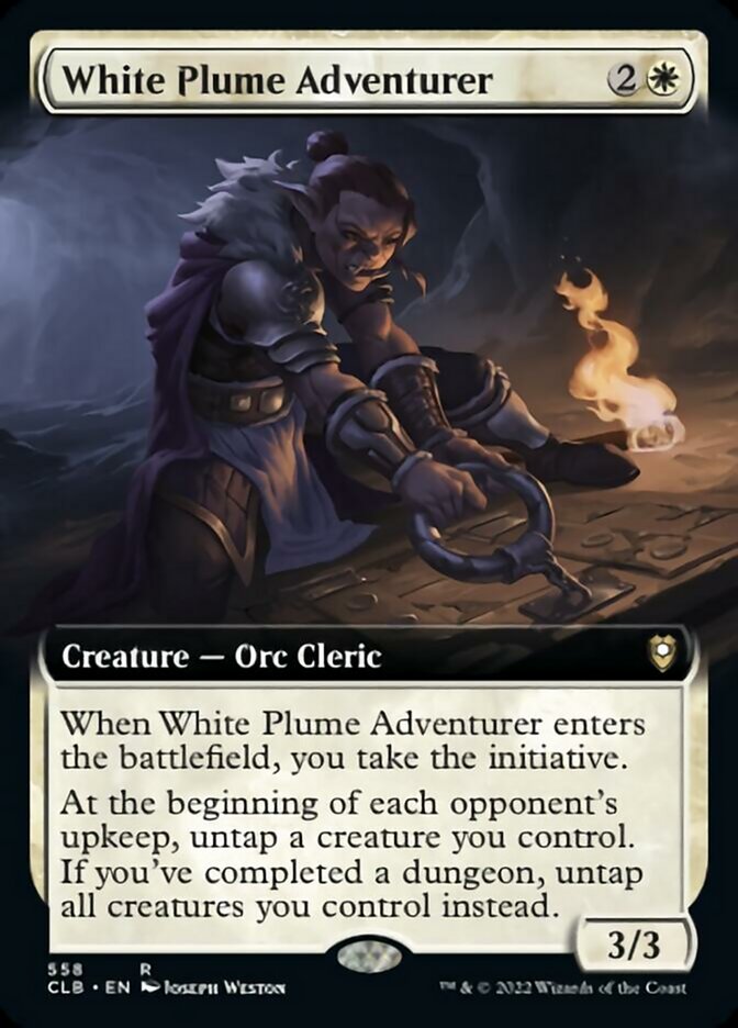 White Plume Adventurer (Extended Art) [Commander Legends: Battle for Baldur's Gate] | Yard's Games Ltd