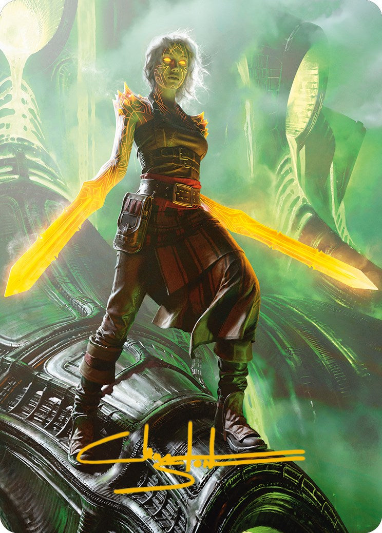 Nahiri, the Unforgiving Art Card (Gold-Stamped Signature) [Phyrexia: All Will Be One Art Series] | Yard's Games Ltd