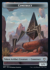 Construct (008) // Phyrexian Myr Double-Sided Token [The Brothers' War Commander Tokens] | Yard's Games Ltd