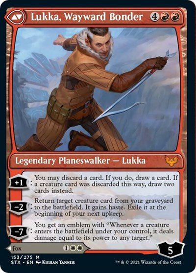 Mila, Crafty Companion // Lukka, Wayward Bonder [Strixhaven: School of Mages Prerelease Promos] | Yard's Games Ltd