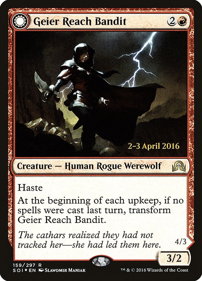 Geier Reach Bandit // Vildin-Pack Alpha [Shadows over Innistrad Prerelease Promos] | Yard's Games Ltd