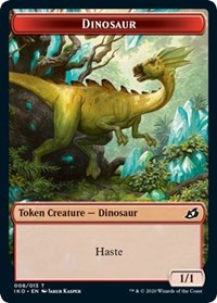 Dinosaur // Human Soldier (005) Double-Sided Token [Ikoria: Lair of Behemoths Tokens] | Yard's Games Ltd