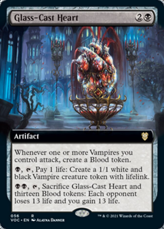 Glass-Cast Heart (Extended Art) [Innistrad: Crimson Vow Commander] | Yard's Games Ltd