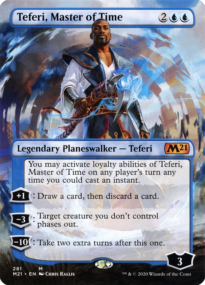 Teferi, Master of Time (Borderless) [Core Set 2021] | Yard's Games Ltd