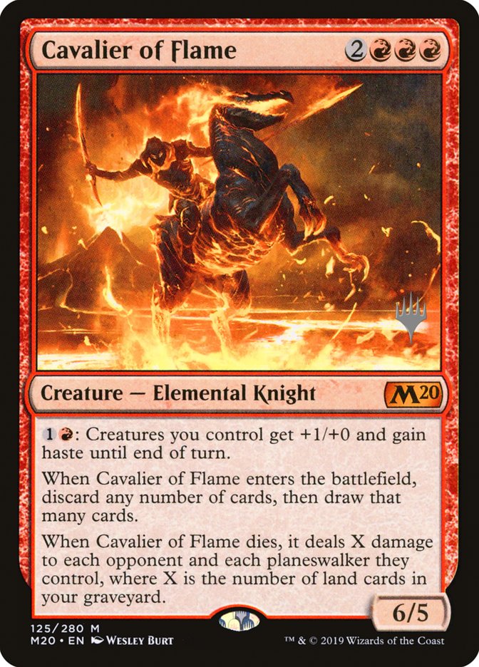 Cavalier of Flame (Promo Pack) [Core Set 2020 Promos] | Yard's Games Ltd