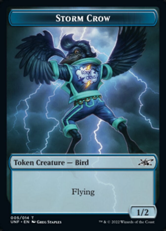 Storm Crow Token [Unfinity Tokens] | Yard's Games Ltd