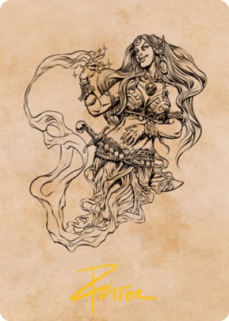 Djinni Windseer (Showcase) Art Card (Gold-Stamped Signature) [Dungeons & Dragons: Adventures in the Forgotten Realms Art Series] | Yard's Games Ltd