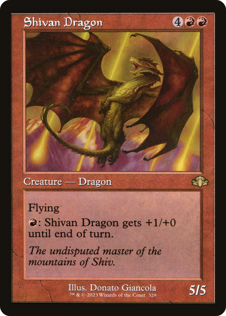 Shivan Dragon (Retro) [Dominaria Remastered] | Yard's Games Ltd