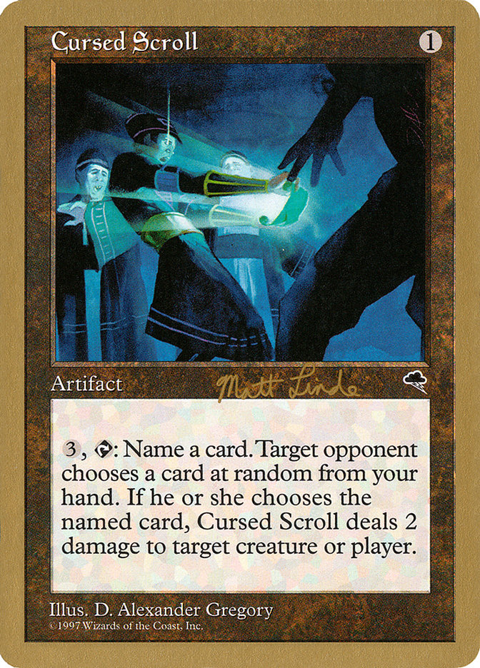 Cursed Scroll (Matt Linde) [World Championship Decks 1999] | Yard's Games Ltd