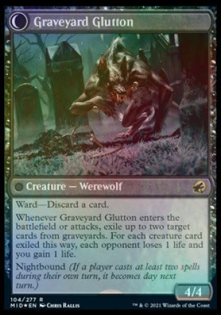 Graveyard Trespasser // Graveyard Glutton [Innistrad: Midnight Hunt Prerelease Promos] | Yard's Games Ltd