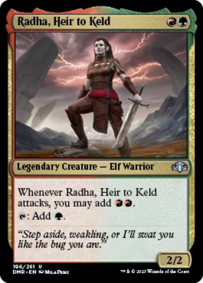 Radha, Heir to Keld [Dominaria Remastered] | Yard's Games Ltd