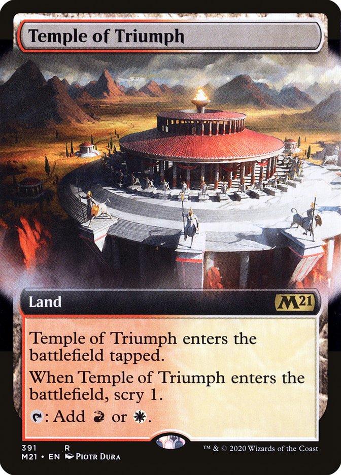 Temple of Triumph (Extended Art) [Core Set 2021] | Yard's Games Ltd