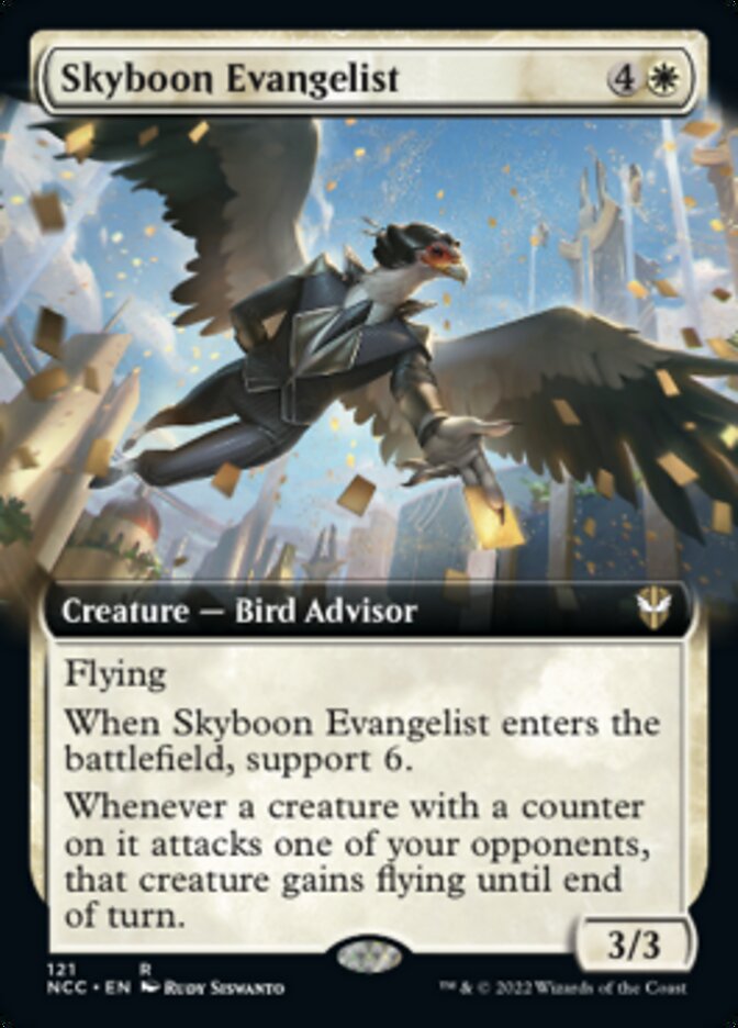 Skyboon Evangelist (Extended Art) [Streets of New Capenna Commander] | Yard's Games Ltd